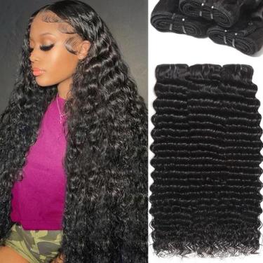 Imagem de Pacotes de cabelo QGVQGV 12A Deep Wave Brazilian Virgin 40-40-40cm