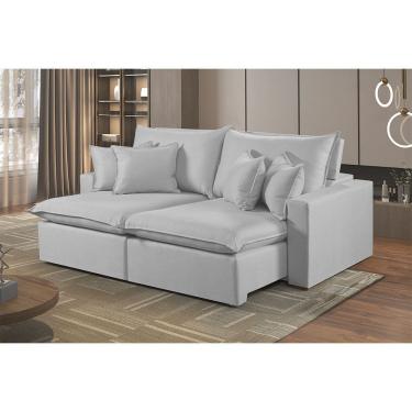 Imagem de Sofa Retratil e Reclinavel 2 Lugares M-196 2,10m Molas Ensacadas Pillow Top Almofadas Estofados Martins