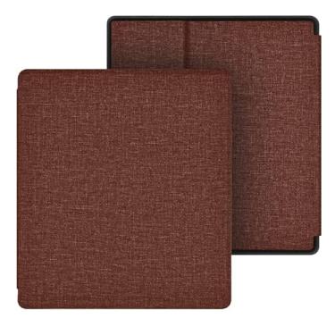 Imagem de Yzlvigrous Textura de Pano Capa para Kindle Oasis 9th/10th Gen 2017/2019, Capa Ultrafina com PC Back, Modelo: CW24WI/S8IN4O, Tampa de 7 Polegadas com Recurso de Agueira do Sono Auto