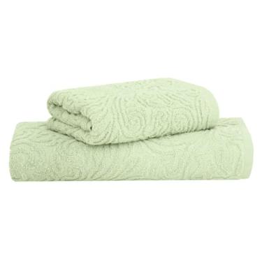 Imagem de Buddemeyer, Kit Jogo de Toalhas Buddemeyer 2 Peças Banho e Rosto Liz 100% Algodão Extra Soft Cor:Verde 1131