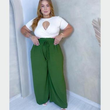 Imagem de Conjunto Feminino Short Forrado e Cropped Ciganinha Plus Size Lastex E