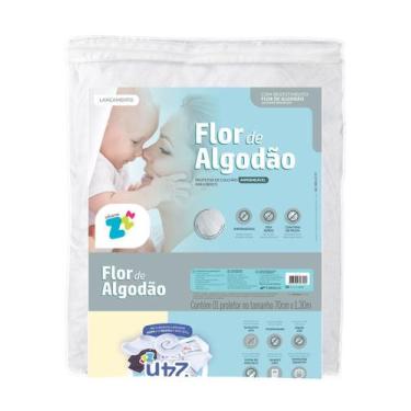 Imagem de Protetor Colchão Para Berço Flor Algodão 70X130Cm Fibrasca, Berço