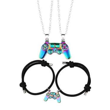 Imagem de Colar com controle magnético de jogo para casais, pingente de alça de console para melhores amigos, amizade, presentes de dia dos namorados, joias para ele e para ela, melhores amigos, Metal, Liga metálica.