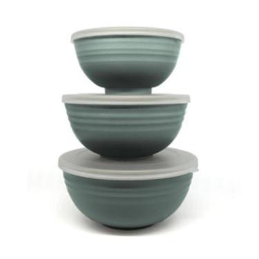 Imagem de Conjunto 3 Bowls De Bambu E Pp Com Tampa