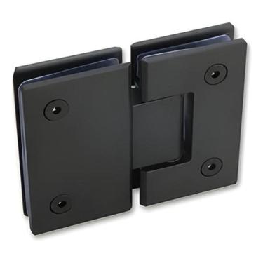 Imagem de Dobradiça 1010 Preta Inox 180 Porta Box Vidro Gv48 Escovado