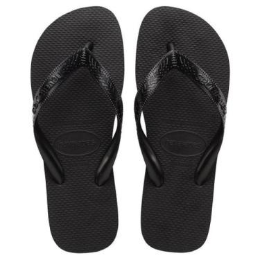 Imagem de Chinelo de Dedo Clássico Casual Confortável Havaianas, Preto, 39