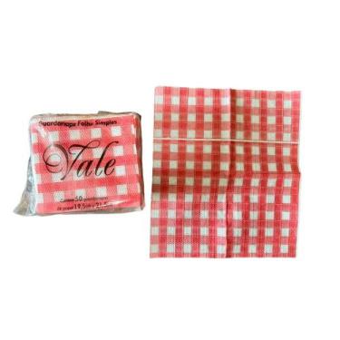 Imagem de Papel Guardanapo Natal Vermelho Xadrez Kit 350 folhas festa - 350verpa