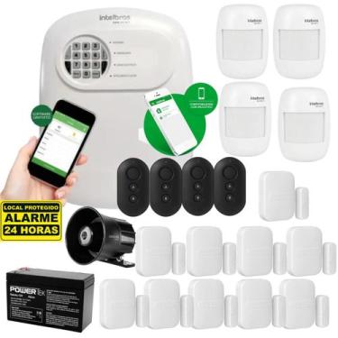 Imagem de Kit Alarme Intelbras Anm 24 Net App 14 Sensores Sem Fio