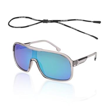 Imagem de TUCKBOLD 1 conjunto de óculos de sol para motocicleta, antirreflexo, Tri-Acetil Cellulos PC UV400, óculos de sol para esportes ao ar livre para motocross Dirt Bike ATV lente verde armação cinza