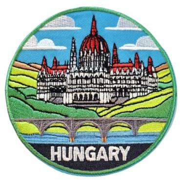 Imagem de Emblema bordado com emblema de ferro/costurado na Hungria (8,5 cm) Viagem Europa Budapeste, Castelo de Bran, Lembrança de Férias Emblema de Turista Emblema de Presente