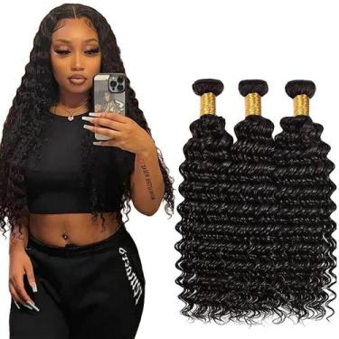 Imagem de Pacotes de cabelo YOUNGHANN Deep Wave Brazilian Virgin 45-50cm