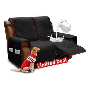 Imagem de Capa de poltrona reclinável XINEAGE resistente à água preta