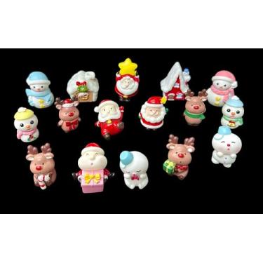 Imagem de Mini pingentes de resina para casa, conjunto de ornamentos de estatuetas em miniatura, enfeites de Natal para fazer garrafas, faça você mesmo, aquário de peixes, decoração artesanal, 16 peças