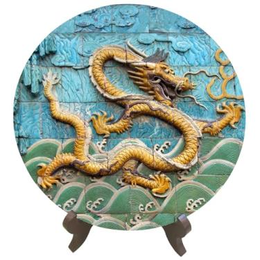 Imagem de EAPEY Loong chinês, decoração de mesa, cultura chinesa, arte de parede impressa, decoração de casa sala de estar