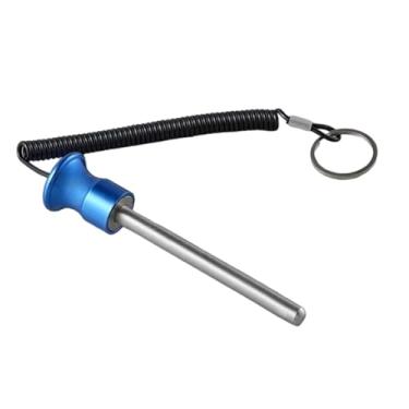 Imagem de kowaku Pino de peso para máquina de cabo, peça de reposição de 8 mm com inserção para corda de tração, ideal para uso doméstico, em hotéis e academias, Azul