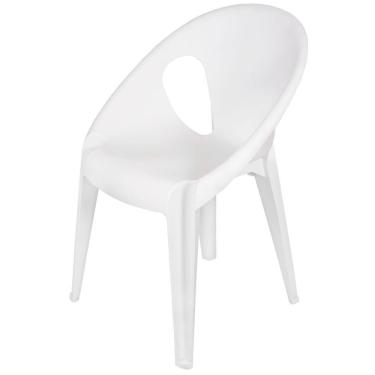 Imagem de Cadeira Empilhavel Com Braço Drop Em Polipropileno Branco