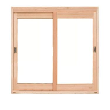 Imagem de Janela De Madeira Correr Eucalipto Rgs - 100x100