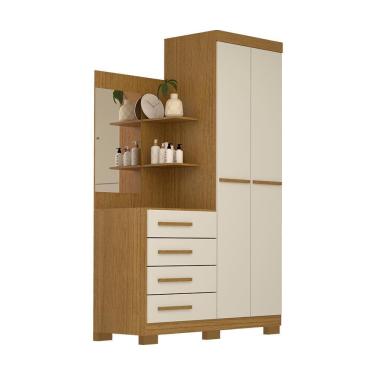 Imagem de Guarda Roupa Solteiro Grécia 2 Portas 100% Mdf Linhamobília Cinamomo Off White