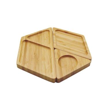 Imagem de Petisqueira De Bambu Hexagonal Desmontável Oikos