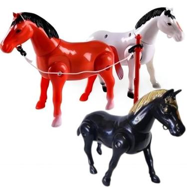 Imagem de Cavalo De Brinquedo Fazendinha Com Poste Corda E Anda - Europio, Branc