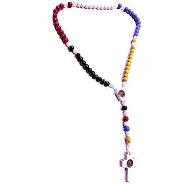 Imagem de Rosario catolico de madera, duradero, con la imagen de la virgen de Guadalupe en colores.