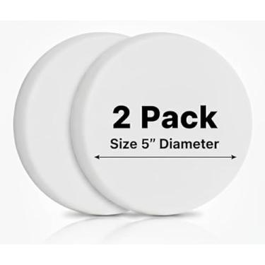 Imagem de AFFIXERS Batentes de porta para parede – Superfície limpa e seca necessária para adesivo forte, protetor de parede de maçaneta de porta de silicone para paredes branco (XL-12,7 cm (pacote com 2))