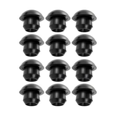 Imagem de Sandfren Plugue de enchimento de óleo de macaco de garrafa de carro, 12 peças de borracha cônica horizontal hidráulica de borracha redonda para reservatório de veículo, plugue de bucha de óleo