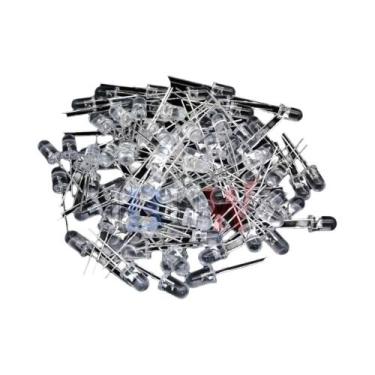Imagem de Kit De Diodos LED Sortidos 100PCS 5mm Branco Verde Vermelho Azul Amare
