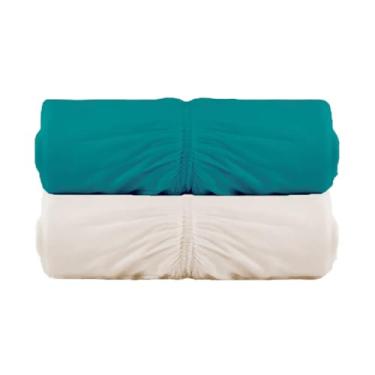 Imagem de Kit 2 Lençóis Malha King com Elastico Vivaldi - Fio 30/1 Penteado - 100% Algodao (Kit5)