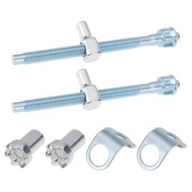 Imagem de Micro Traders 2 conjuntos de 73 mm ajustáveis para motosserra parafuso de tensão conjunto para a maioria das serras elétricas