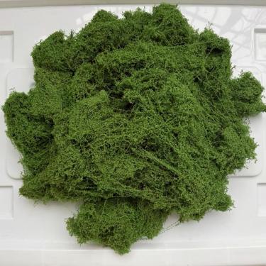 Imagem de Musgo verde escuro falso para vasos de plantas 100 g (100 g), musgo artificial para artesanato, festa de casamento, jardins de fadas, musgo falso para arranjos florais, decoração de mesa de centro de