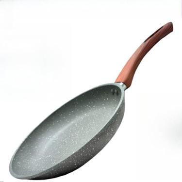 Imagem de Frigideira Antiaderente Indução Cerâmica Premium Todos Fogões Cabo Térmico Não Gruda(Cinza-Granito 24cm)