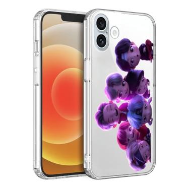 Imagem de WWDIYHOUSE Capa compatível com iPhone 17, capa transparente de TPU macio à prova de choque e design exclusivo para homens/mulheres/meninas/meninos (Fashion-BTS-3)