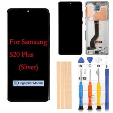 Imagem de Amoled LCD para Samsung Galaxy S20Plus 5G Tela digitalizadora Touch Assembly Display LCD de substituição 6,7 polegadas G985 G985A G985F G985P G985R4 G9860 T U V W da BITANR (S20 Plus prata)