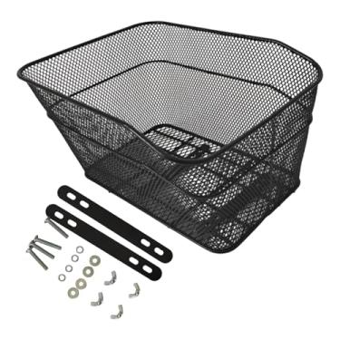 Imagem de menolana Cesta traseira para bicicleta, suporte para bagageiro, em ferro, prática, fácil de instalar, premium, leve e ideal para armazenamento de
