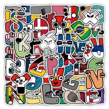 Imagem de Adesivos, 60 unidades/lote, alfabetos ingleses para decoração DIY