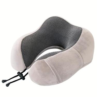 Imagem de Almofada para pescoço Almofada de viagem Almofada de descanso Almofada de viagem(Cinza)