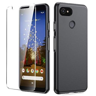 Imagem de Dioxide Capa de celular compatível com Google Pixel 3A/Google Pixel 3 Lite com protetor de tela, capa de silicone TPU macio à prova de choque antiderrapante para câmera, capa fina, preta