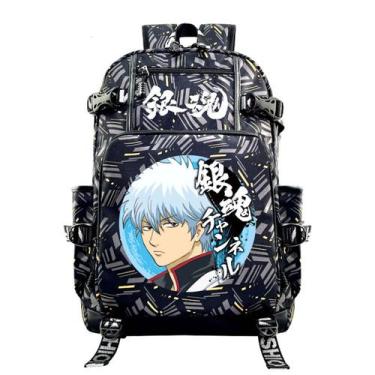 Imagem de Mochila escolar Gintamas Sakatas Gintokis Anime 35x20x47cm - yiweisai