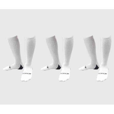 Imagem de Kit 3 Meião de Futebol Kanxa Poliesportivo 3/4, Branco