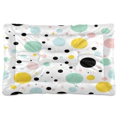 Imagem de Wassud Cama de cachorro com bolinhas divertidas, camas grandes para cães ao ar livre, tapete lavável para animais de estimação, cama de gato para dormir, viagens 91 x 61 cm