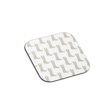 Imagem de Porta Copos Personalizados Com Ilustração de Botas de Caubói Tema Oeste Selvagem - Tamanho 9x9 cm