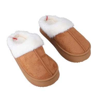 Imagem de GOWENIC Chinelos de Aquecimento Elétrico Soft Camurça Fluff Aquecedor de Pés Aquecidos por USB para café de Inverno 11,42 X 4,53 Polegadas