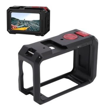 Imagem de Zyyini Gaiola para Câmera de Ação, Suporte de Estrutura Protetora de Caixa de Alumínio para Ação 6 Com Montagem de Sapata Fria e Orifício de Parafuso de 1 4 Polegadas para Vlogging
