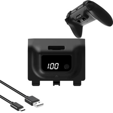 Imagem de Tangxi Bateria Recarregável do Controlador para X box Series X/S, Bateria de 1400mAh Com Cabo de Carregamento USB C, Display LED Digital (Preto)