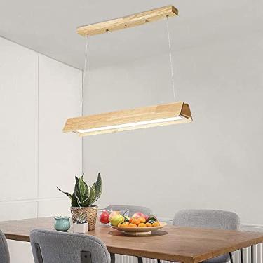 Imagem de RAUGAJ Lustres, LED sólido para sala de jantar, material para decoração de sala de estar, fio de pendurar luz ajustável/luz quente/luz branca/95 cm