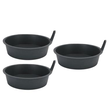 Imagem de Fafeicy Comedouros Redondos para Frango, 3 Peças de Baldes Espessados ​​de Plástico PP e Bebedouros Com Capacidade de 9L e Alça para Gado Ao Ar Livre, Pato, Ganso