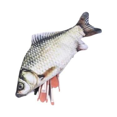 Imagem de Estojo De Lápis Em Forma De Peixe Realista, Estojo De Caneta Em Forma 