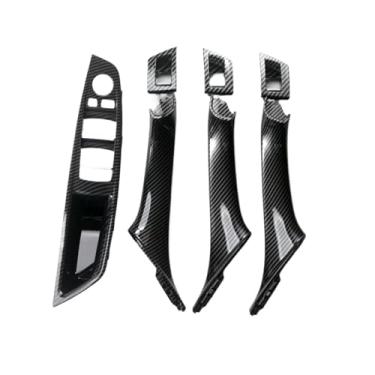 Imagem de Conjunto de apoio de braço para porta interior do carro, compatível com BMW Série 5 F10 F11 523i 525i 528i 530i(Carbon Fiber Pattern)