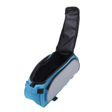 Imagem de GOWENIC Bolsa para Porta-malas de Bicicleta, Resistente à água, Poliéster 600D, Zíper Em Forma de U para Esportes Ao Ar Livre, Alça de Ombro Incluída (Cinza Azulado)